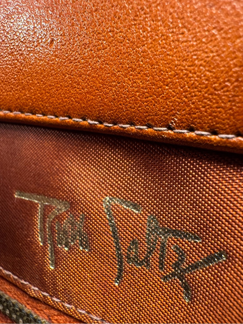 Vintage Ruth Saltz Leather Handbag Unique Two-Knob Spring Frame Closure - Picture 3 of 16